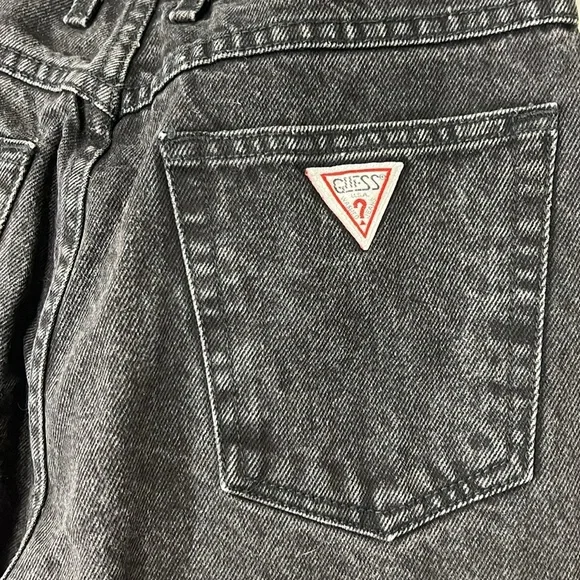 Guess by Georges Marciano HIGH WAIST black pinup denim jeans Made in USA - Picture 7 of 7